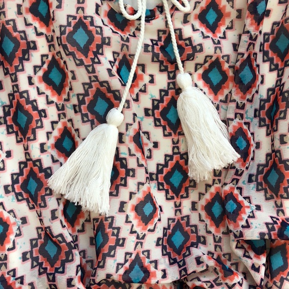 Lily Rose Sleeveless Aztec Pattern Dress XS NWT - Picture 4 of 8